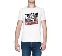 Toccami E La Tua Prima Lezione Di Lotta Blanca Hombre Camiseta White Men's T-Shirt tee