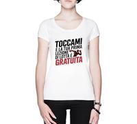 Toccami E La Tua Prima Lezione Di Lotta Blanca Mujer Camiseta White Women's T-Shirt tee