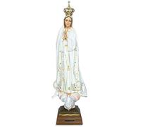 Toccare Hand Painted Our Lady of Fatima Statue - Made in Fatima (17.5", Painted Eyes)
