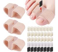 TOCCOOL 4 separadores de dedos grandes, corrector de juanetes ajustable con espaciador de gel suave, alineador de dedos en martillo, alivio de hallux valgus y soporte de pie para mujeres y hombres