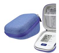 TOCCOOL Funda rígida de EVA para monitor de presión arterial, almacenamiento de viaje compatible con Omron Serie 3, caja protectora a prueba de golpes y resistente al agua (azul)