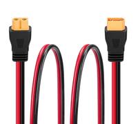 TOCCOOL XT60 - Cable de extensión 12AWG, cable de alimentación solar CC para estaciones eléctricas portátiles con puerto XT60, compatible con ABOK Ark3600, Anker SOLIX C200/C300, EcoFlow Trail 300 DC