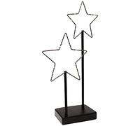ToCi Estrella decorativa con iluminación LED, lámpara de metal con 30 ledes, 24 x 5 x 40 cm