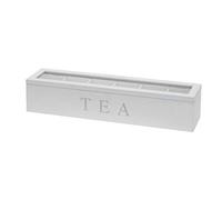 ToCi Haushalt - Caja de té (6 cajas), color blanco