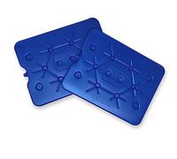 ToCi Set de 2 acumuladores de frío XXL de 32 x 25 cm cada uno con 800 ml. 2 elementos de refrigeración azules para nevera, nevera portátil y bolsa térmica. Acumuladores de frío delgados y extraplanos