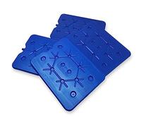 ToCi Set de 4 acumuladores de frío XXL, Freezeboard de 32 x 25 cm Cada uno con 800 ml. 4 Elementos de refrigeraación Azules para Never