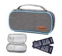 Tocnove - Bolsa isotérmica de insulina con 2 acumuladores de frío, bolsa de viaje médica para pluma de insulina y medicamentos, pequeña bolsa portátil para diabetes para viajes aéreos y uso diario