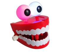 Toco de dientes de viento - juguete inquieto con dientes de chomping | Family Friends Interaction Toy Novelty Tabletop Ornament Gag Broma s dientes son fáciles de operar con control de reloj, un montó