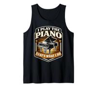 Toco el Piano Eso es lo Que Hago Profesor de Pianista Vintage Camiseta sin Mangas