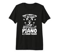 Toco el Piano y sé Cosas Pianista de música de Jazz Camiseta Premium