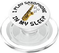 Toco el saxofón mientras duermo, músico divertido PopSockets PopGrip para MagSafe