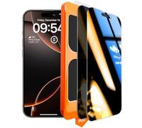 TOCOL 2 Piezas Protector Pantalla de Privacidad para iPhone 16 Pro Max, Alineación Automática para Una Instalación Rápida, Antiespia Cristal Templado de Dureza 9H+Inastillable