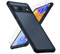 TOCOL Funda para Google Pixel 8a, protección completa mejorada de la cámara, con 2 protectores de pantalla, protección a prueba de golpes, parte trasera dura mate translúcida para Pixel 8a, color