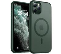 TOCOL Funda para iPhone 11 Pro, Funda Magnética para iPhone 11 Pro 5,8 Pulgadas, Protección Lente Cámara, Protección Militar, Translúcida Mate Trasera, Verde Alpino