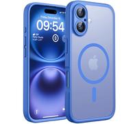 TOCOL Funda para iPhone 16 (6,1"), Compatible con MagSafe, Azul Ultramar | Imanes Integrados, Protección Lente Cámara, Protección Militar, Anti-Huellas, Antiarañazos, Translúcida Mate Trasera Case