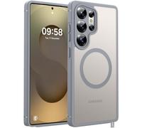 TOCOL Funda para Samsung Galaxy S25 Ultra Magnética, [Protección Completa de Cámara] [Protección Militar contra Caídas] Cubierta Trasera Mate para S25 Ultra, Titanio Grises