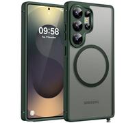 TOCOL Funda para Samsung Galaxy S25 Ultra Magnética, [Protección Completa de Cámara] [Protección Militar contra Caídas] Cubierta Trasera Mate para S25 Ultra, Verde Alpine