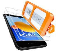TOCOL Para iPhone SE 2022, 2020 para cristal blindado, para iPhone 8, 7, 6, 6s para cristal blindado, 9H, antiimpactos y antiarañazos, instalación automática, antihuellas dactilares