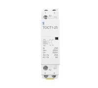 TOCT1 2P 25A AC 220V/230V 50/60HZ, carril Din, contactor Modular de CA doméstico, 110V 230V 24V NO NC(1NO,24V)
