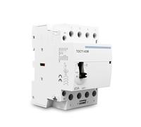 TOCT1 4P 63A 220V/230V 50/60Hz DIN Rail Household AC Modular Contactor With Manual Control Switch 4NO or 2NO 2NC or 4NC(4NO)
