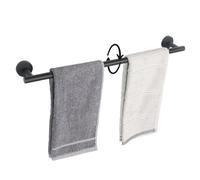 TocTen Barra de Toalla de baño - Espesar SUS304 toallero de Acero Inoxidable para baño con 4 Ganchos en S, Accesorios de baño, Barra de Toalla Resistente montado en la Pared (60,9 cm, Negro)