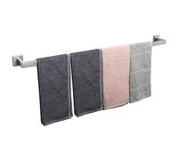 TocTen Toallero de baño - Base Cuadrada Gruesa SUS304 Barra de Toalla de Acero Inoxidable para baño, Accesorios de baño, toallero Resistente montado en la Pared (níquel Cepillado, 33)