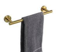 TocTen - Toallero de baño, Soporte Grueso de Acero Inoxidable SUS304 para Toallas de baño, Barra, Colgador de Pared Resistente, 46 cm, Dorado Cepillado