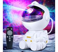 TOCVEOE - Proyector de Cielo Estrellado con Astronauta, Vía Láctea, Lámpara de Estrellas con Control Remoto, Velocidad y Tiempo Ajustables, 17 Modos de Vía Láctea para Dormitorio