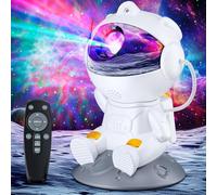 TOCVEOE Proyector Galaxia Astronauta - Luz Nocturna Infantil con Nebulosa, 8 Modos, Rotación 360° y Mando Distancia - Proyector Estrellas Techo, Regalo Para Niños y Adultos