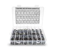 TOCYORIC 24 Valores 840 piezas PNP NPN TO-92 2N2222-BC558 Alimentación Transistores de propósito general Kit de surtido, Transistores de Silicona de Tres Pines Módulos de Potencia Surtido