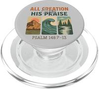 Toda la creación Canta su alabanza - Salmo 148:7-13 Retro PopSockets PopGrip para MagSafe