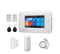 Toda La Pantalla Táctil Inalámbrica WiFi gsm RFID Tarjeta Sistema De Alarma Antirrobo Smart Home Security DIY Alarma(C..)