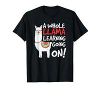 Toda una Llama aprendiendo yendo a la Escuela Estudiante Maestro Camiseta gráfica económica