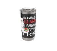 Toda una llama aprendiendo yendo a la escuela estudiante maestro Vaso térmico de acero inoxidable de doble pared