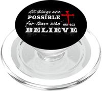 Todas Las Cosas Son posibles para los Que creen MC 9:23 PopSockets PopGrip para MagSafe