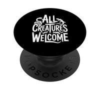 Todas Las Criaturas Bienvenidas Brillante Incluyente Fomenta PopSockets PopGrip Adhesivo