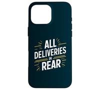 Todas Las ENTREGAS EN LA Parte Trasera Funny Delivery Zone Drop-Off Signage Carcasa para iPhone 16 Pro MAX