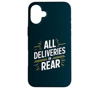 Todas Las ENTREGAS EN LA Parte Trasera Funny Delivery Zone Drop-Off Signage Carcasa para iPhone 16 Plus
