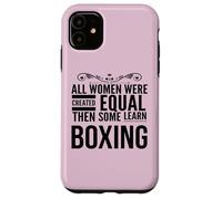 TODAS LAS MUJERES APRENDER Boxeo Boxeador Femenino Entrenador Deporte Chica Carcasa para iPhone 11