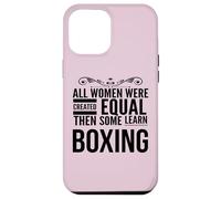 TODAS LAS MUJERES APRENDER Boxeo Boxeador Femenino Entrenador Deporte Chica Carcasa para iPhone 12 Pro Max