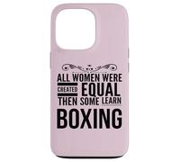 TODAS LAS MUJERES APRENDER Boxeo Boxeador Femenino Entrenador Deporte Chica Carcasa para iPhone 13 Pro