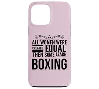 TODAS LAS MUJERES APRENDER Boxeo Boxeador Femenino Entrenador Deporte Chica Carcasa para iPhone 13 Pro Max