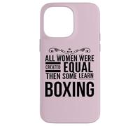 TODAS LAS MUJERES APRENDER Boxeo Boxeador Femenino Entrenador Deporte Chica Carcasa para iPhone 14 Pro Max