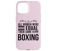 TODAS LAS MUJERES APRENDER Boxeo Boxeador Femenino Entrenador Deporte Chica Carcasa para iPhone 15