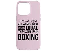TODAS LAS MUJERES APRENDER Boxeo Boxeador Femenino Entrenador Deporte Chica Carcasa para iPhone 15 Pro Max