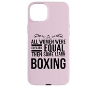 TODAS LAS MUJERES APRENDER Boxeo Boxeador Femenino Entrenador Deporte Chica Carcasa para iPhone 15 Plus