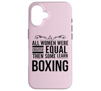 TODAS LAS MUJERES APRENDER Boxeo Boxeador Femenino Entrenador Deporte Chica Carcasa para iPhone 16