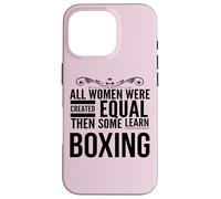 TODAS LAS MUJERES APRENDER Boxeo Boxeador Femenino Entrenador Deporte Chica Carcasa para iPhone 16 Pro