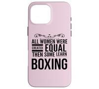 TODAS LAS MUJERES APRENDER Boxeo Boxeador Femenino Entrenador Deporte Chica Carcasa para iPhone 16 Pro Max