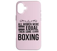 TODAS LAS MUJERES APRENDER Boxeo Boxeador Femenino Entrenador Deporte Chica Carcasa para iPhone 16 Plus